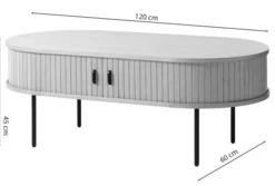 Ława drewniana Gativel 120x60 cm lamele dąb palony