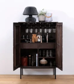 Barek Chesseo z uchwytem na kieliszki dąb espresso