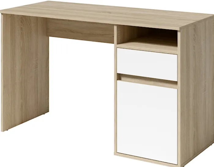 Biurko Billa z szufladą i szafką 120 cm dąb sonoma / biały