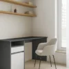 Biurko Billa z szufladą i szafką 120 cm grafit / biały