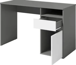 Biurko Billa z szufladą i szafką 120 cm grafit / biały
