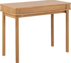 Biurko drewniane Wilent 100x50 cm dąb lamele