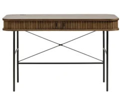 Biurko Gativel 120x60 cm lamele dąb palony