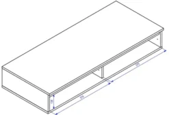 Biurko toaletka Bemmi wisząca z szufladami 120 cm kaszmir