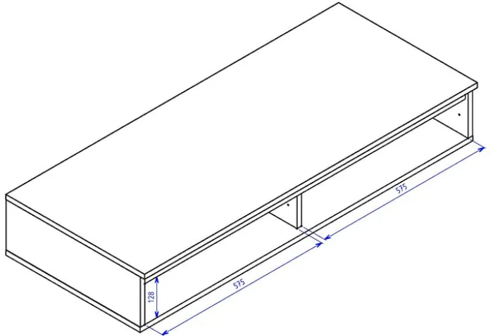 Biurko toaletka Bemmi wisząca z szufladami 120 cm dąb lindberg