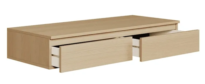 Biurko toaletka Bemmi wisząca z szufladami 120 cm dąb lindberg