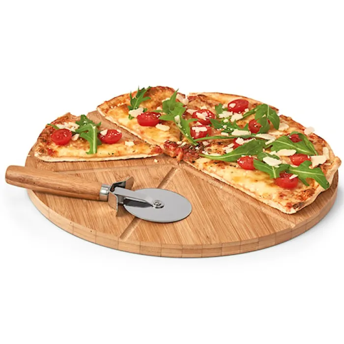 Deska i radełko do pizzy Wondle z bambusa