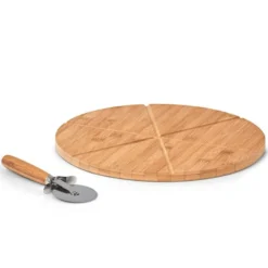 Deska i radełko do pizzy Wondle z bambusa