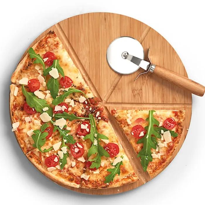Deska i radełko do pizzy Wondle z bambusa