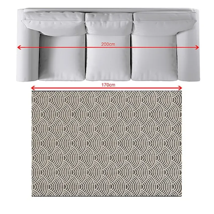Dywan Jersey 120x170 cm beżowo-czarny