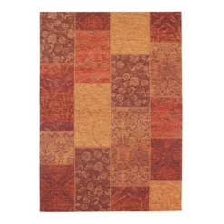 Dywan syntetyczny Patchwork Chenille terracotta Prostokątny/120x170