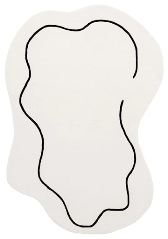 Dywan wełniany ręcznie tkany Loop kremowy 160x230 cm