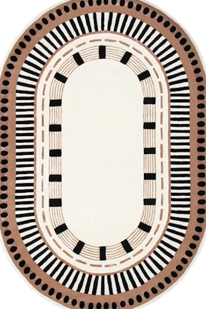 Dywan z wełną ręcznie tkany Roma kremowo-brązowy 160x230 cm