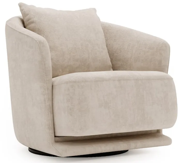 Fotel obrotowy Wish jasnobeżowy szenil
