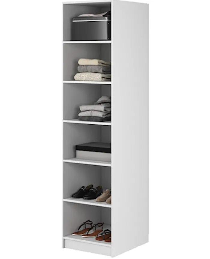 Garderoba Kaspe z półkami 50 cm Biała