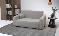 Kanapa rozkładana dwuosobowa Stevio 170 cm z pojemnikiem szara szenil hydrofobowy
