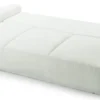 Kanapa rozkładana trzyosobowa Barletto z pojemnikiem kremowa boucle