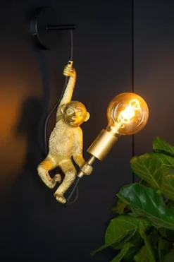 Kinkiet Chimp małpka złoty