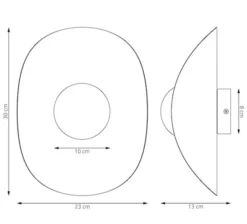 Kinkiet ścienny Fiero 30 cm mokka