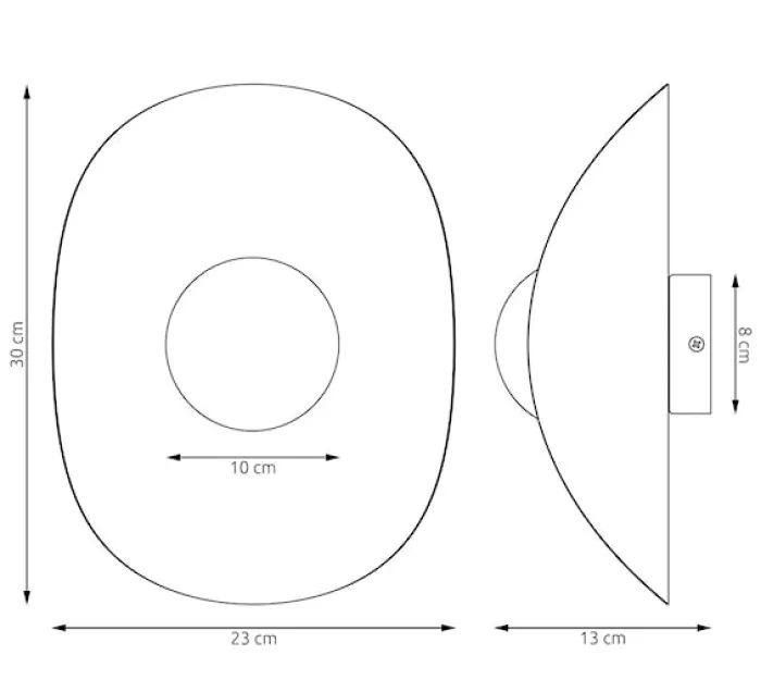Kinkiet ścienny Fiero 30 cm mokka