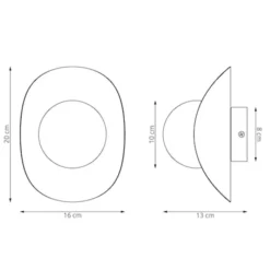 Kinkiet ścienny Fiero 20 cm mokka