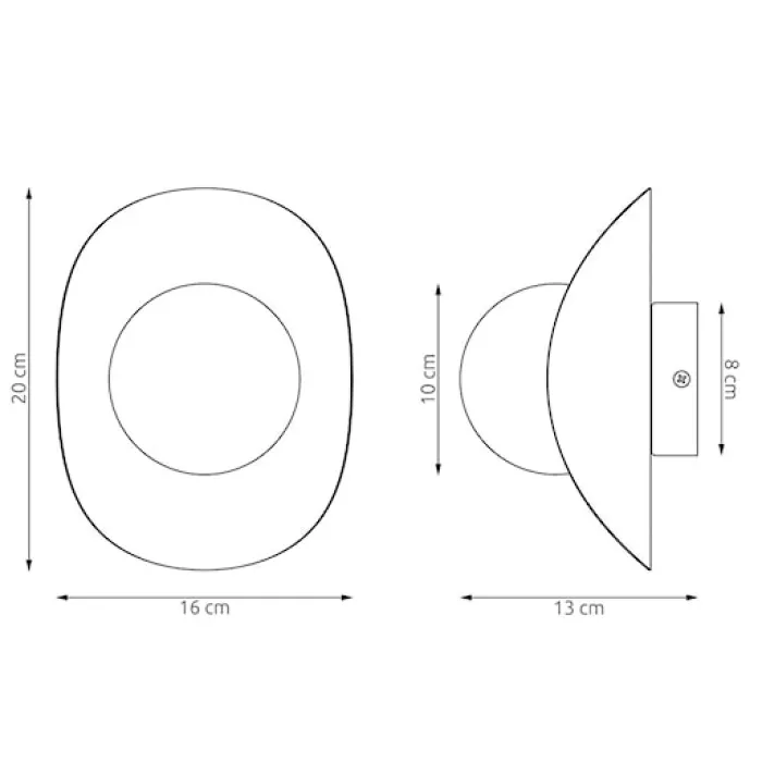 Kinkiet ścienny Fiero 20 cm mokka