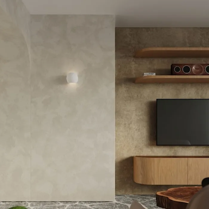 Kinkiet Debesis ceramiczny biały