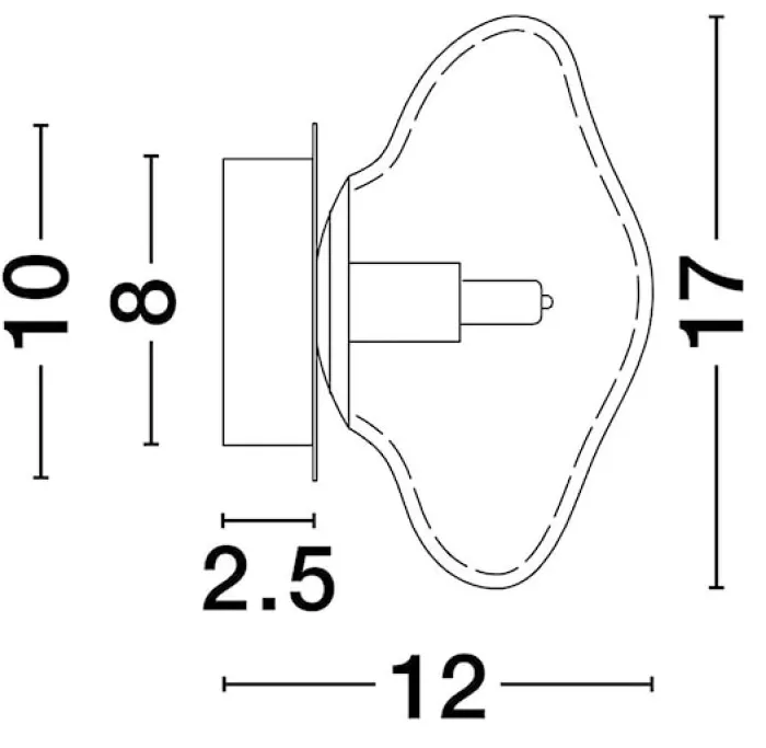Kinkiet Elanke 17 cm złoty