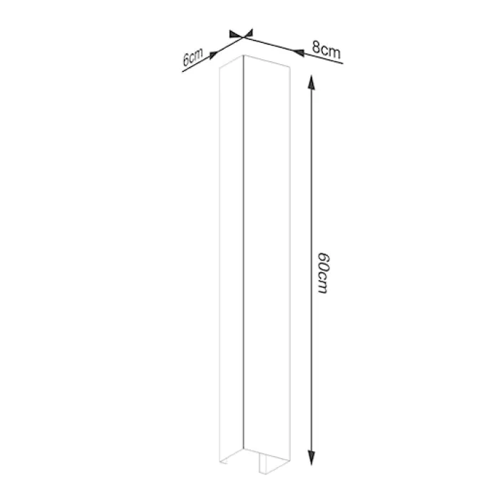 Kinkiet Freya 60 cm czarny