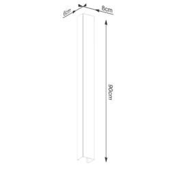Kinkiet Freya 90 cm czarny