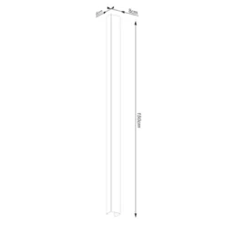 Kinkiet Freya 150 cm ochra czerwona