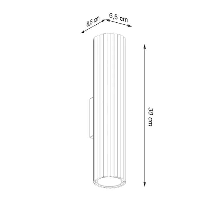 Kinkiet Karbon 30 cm czarny