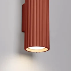 Kinkiet Karbon 20 cm ochra czerwona