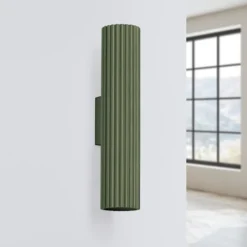Kinkiet Karbon 30 cm zielony oliwkowy