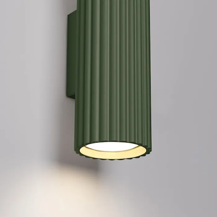 Kinkiet Karbon 30 cm zielony oliwkowy