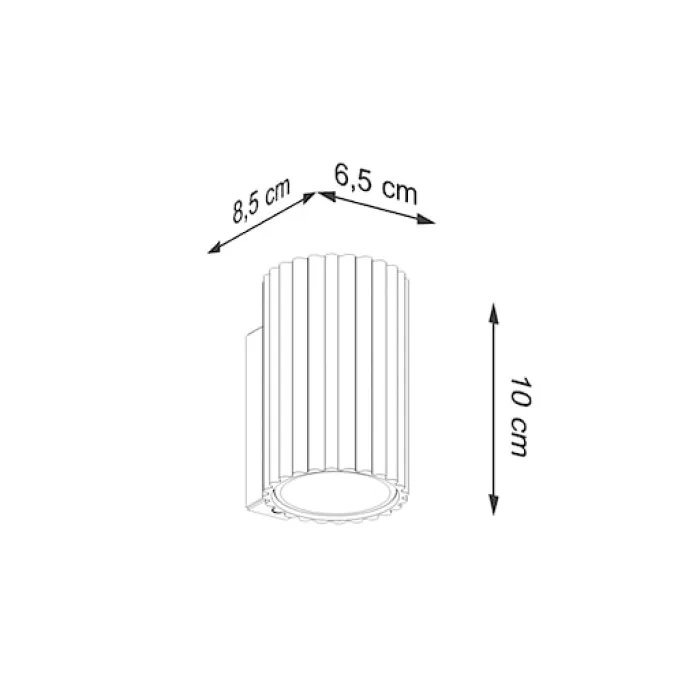 Kinkiet Karbon 10 cm zielony oliwkowy
