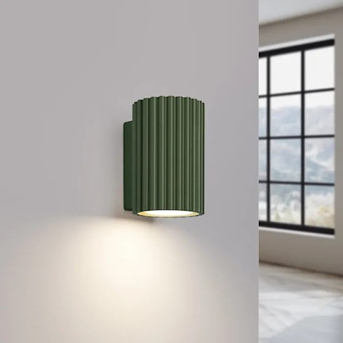 Kinkiet Karbon 10 cm zielony oliwkowy