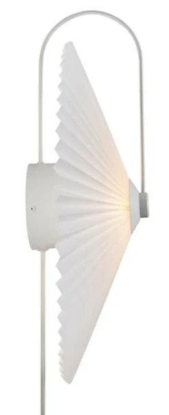 Kinkiet Nadia plisowany klosz 45 cm biały