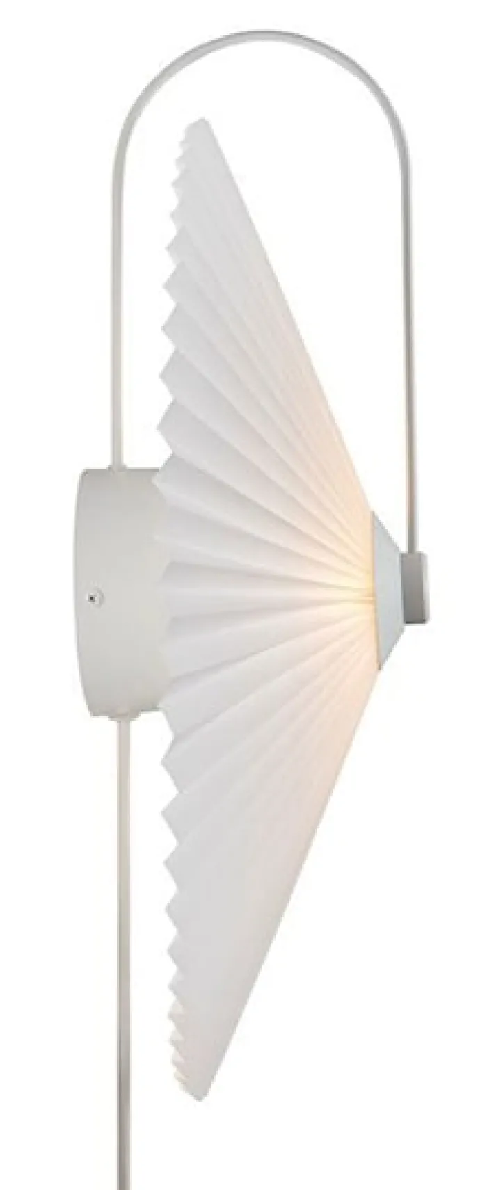 Kinkiet Nadia plisowany klosz 45 cm biały