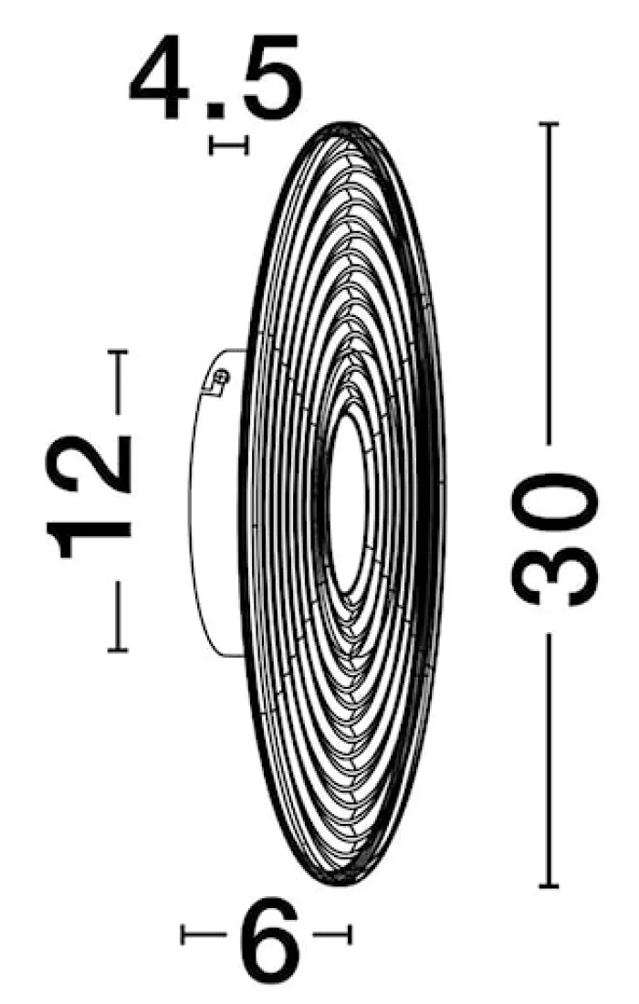 Kinkiet Ollique LED 30 cm złoty