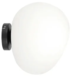 Kinkiet Stones średnica 20 cm biały klosz