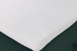 Łóżko kontynentalne 140x200 cm Daissy z pojemnikami i topperem butelkowa zieleń welur