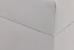 Łóżko kontynentalne 140x200 cm Daissy z pojemnikami i topperem jasnobeżowe welur