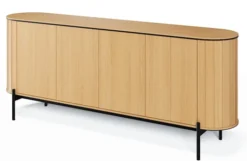 Komoda czterodrzwiowa Rotto z ryflami 200 cm dąb vincenza