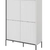 Komoda czterodrzwiowa Trend wysoka 98 cm z LED Biała