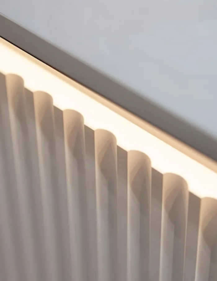 Komoda czterodrzwiowa Trend wysoka 98 cm z LED Biała