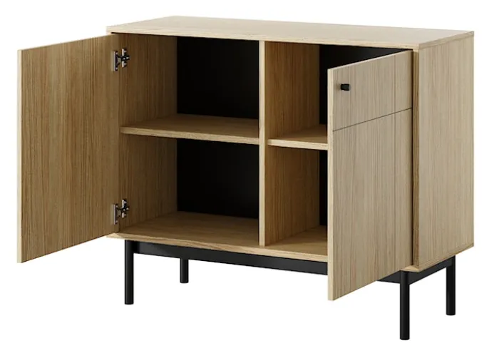 Komoda dwudrzwiowa Japandies 104 cm Dąb linea