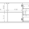 Komoda dwudrzwiowa Perila 150 cm z szufladami hikora