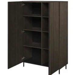 Komoda dwudrzwiowa Piemonte 144 cm Jesion portland/czarny