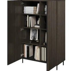 Komoda dwudrzwiowa Piemonte 144 cm Jesion portland/czarny